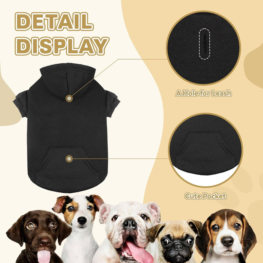 Dog Sweaters for Small Dogs Dog Hoodie Fleece Soft Clothes Sweatshirt