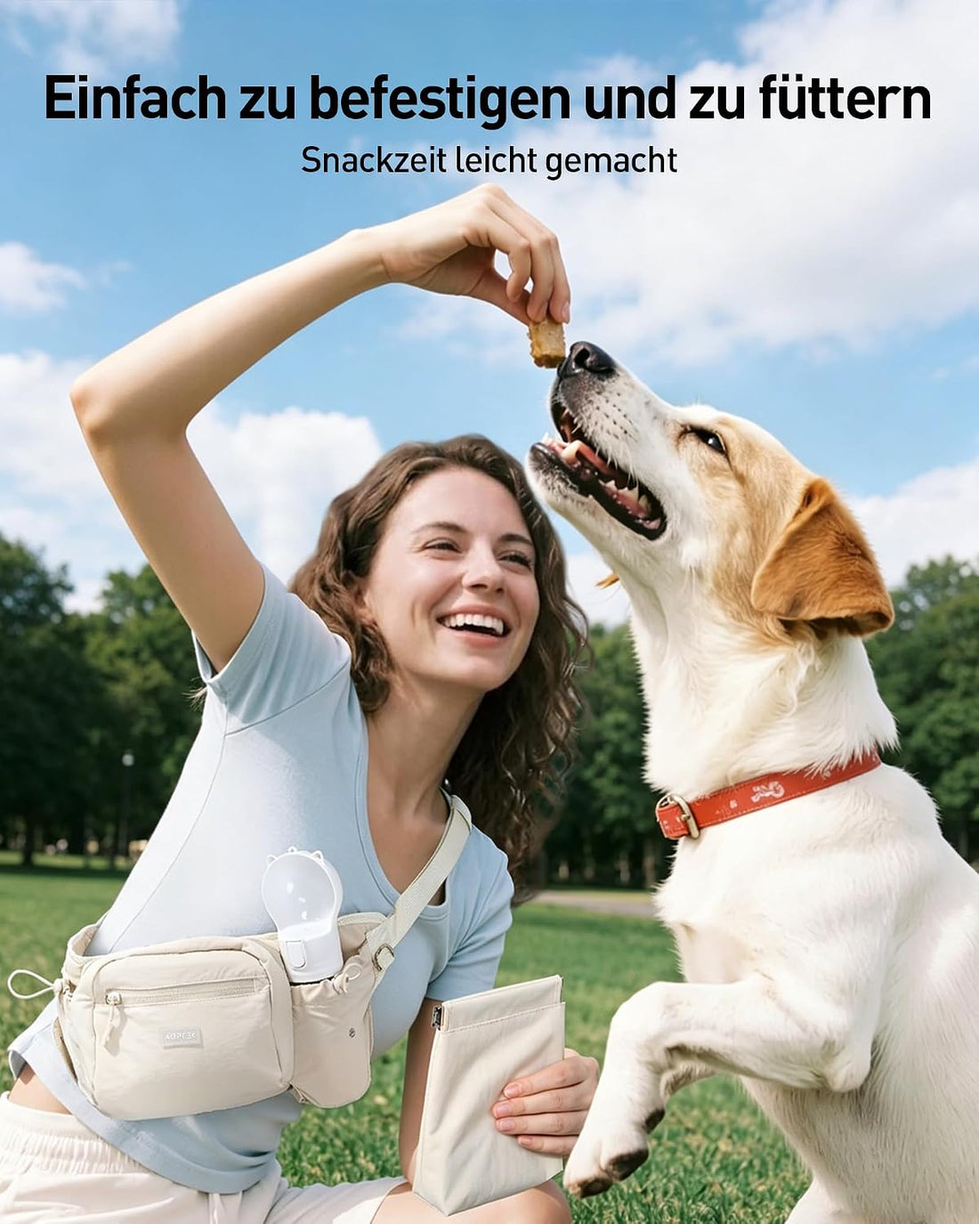 AGPTEK Dog Treat Pouch,Dog Walking Bag