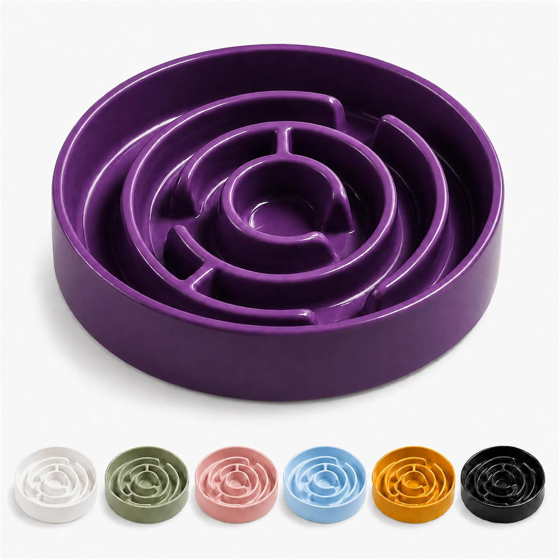 Ceramic Slow Feeder Dog Bowl