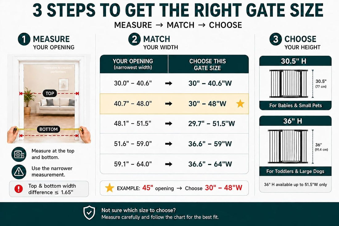 Cumbor 30-48 in Baby Gate for Stairs, Auto Close Dog Gate Indoor