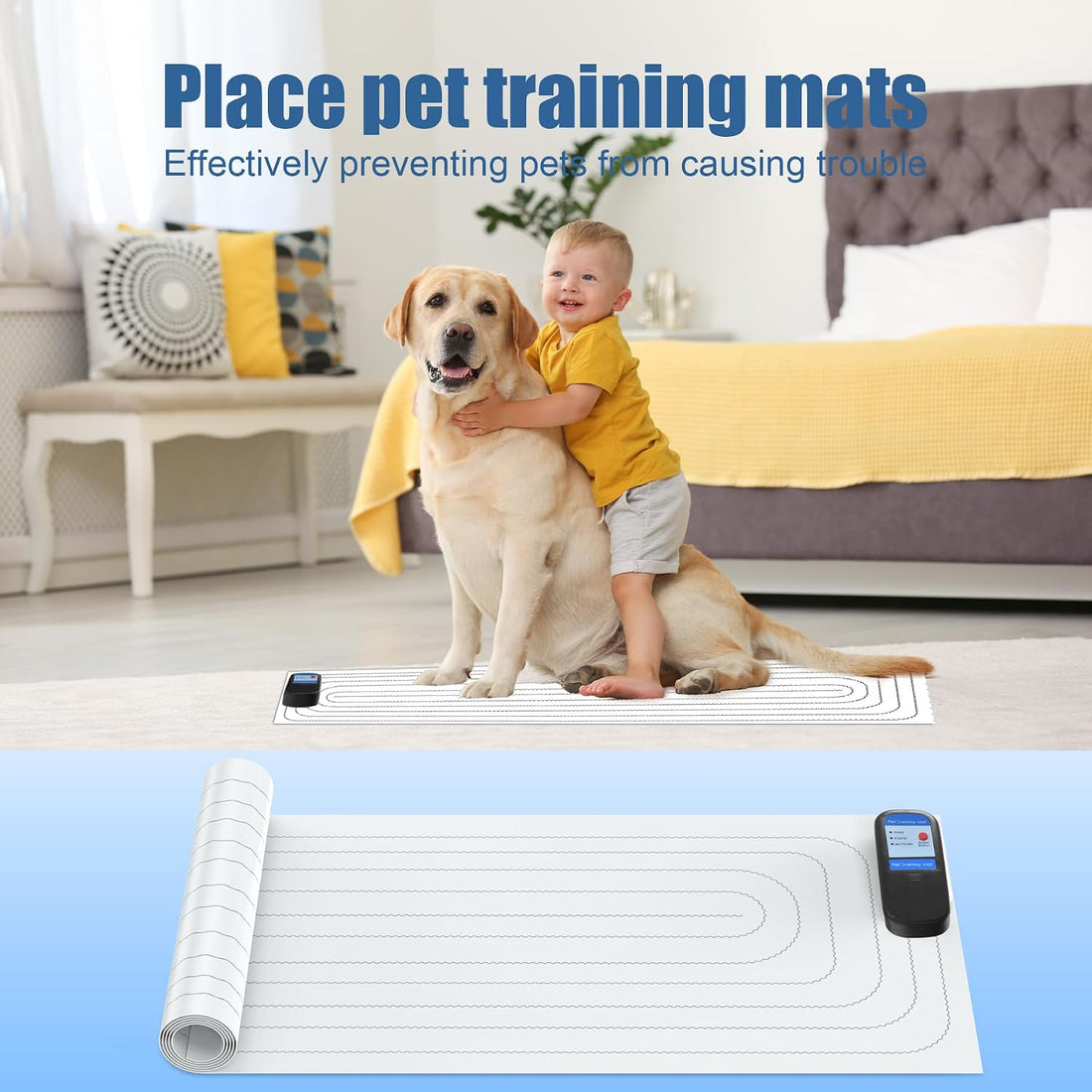 cat and Dog Feces pad -3 Modes, pet Training pad, Shock-Absorbing pad