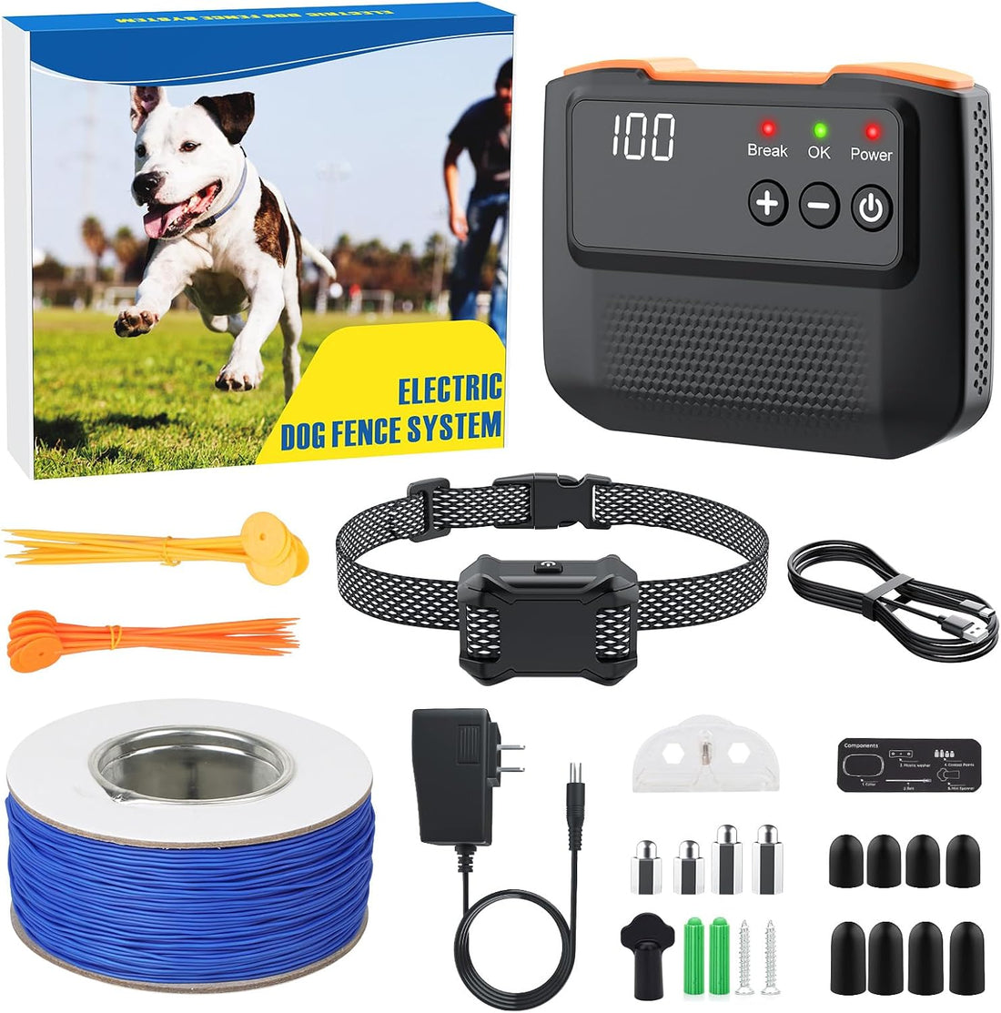 Electric Fence for Dogs - Covers up to 1/2 Acre