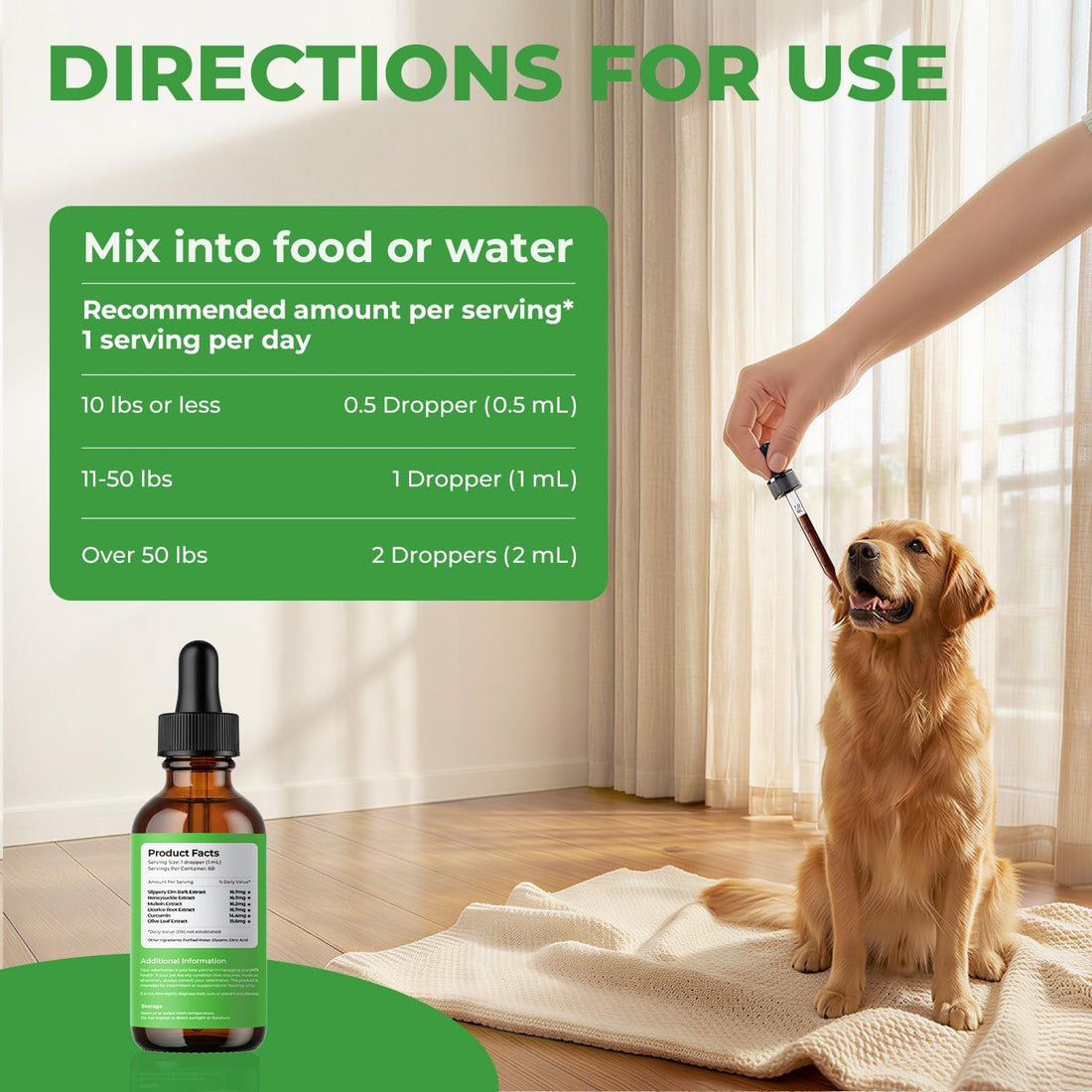 Dog Cough Relief, Collapsed Trachea Treatment for Dogs, Herbal Drops