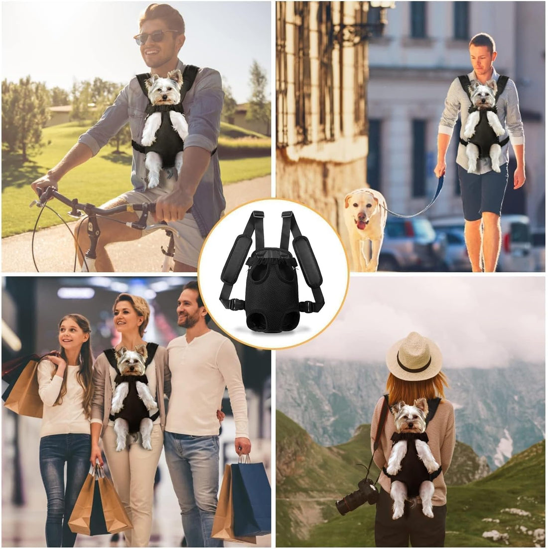 YUDODO Pet Dog Carrier Backpack Adjustable Front Carrier for Small