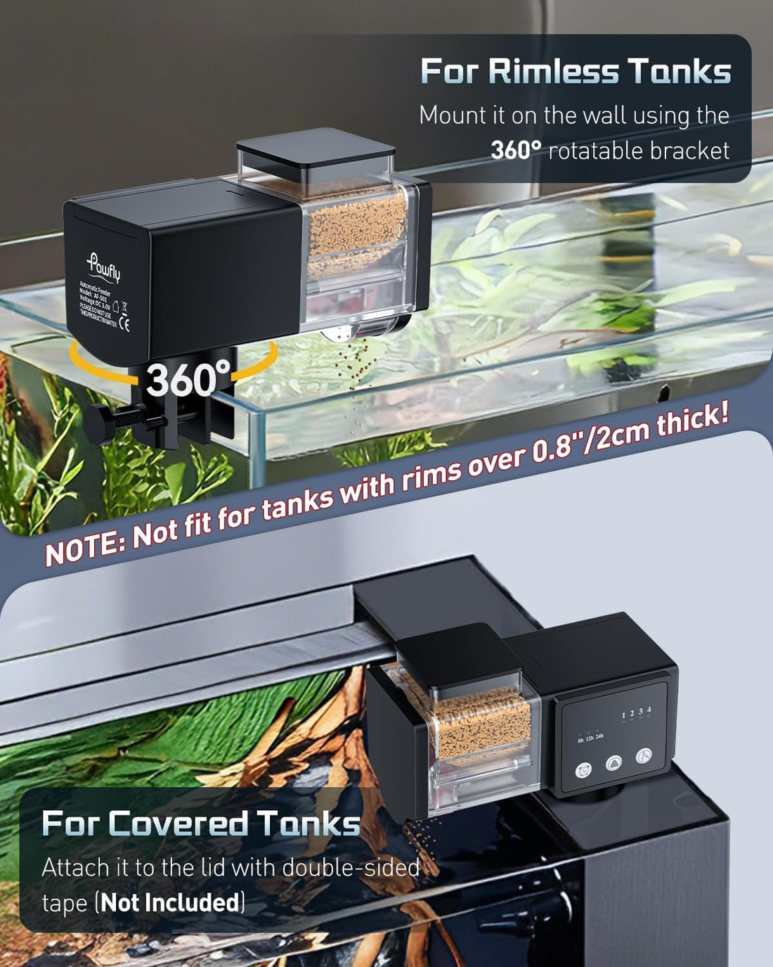 Pawfly Automatic Fish Feeder for Aquarium