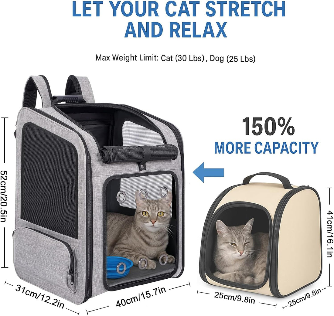 Extra Large Cat Backpack Carrier for Cats Under 30 Lbs