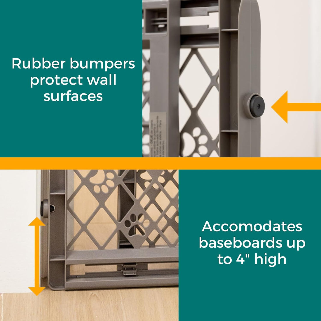 MYPET Paws Portable Pet Gate: 26-40" Wide Expandable