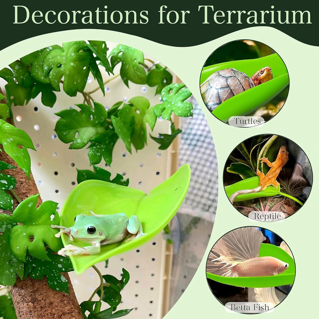 9-Pack Plastic Leaf Decor Decorations with Suction Cups