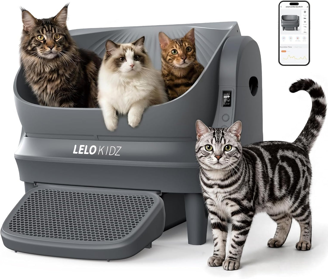 Self Cleaning Litter Box, Open Top 105L Automatic Litter Box