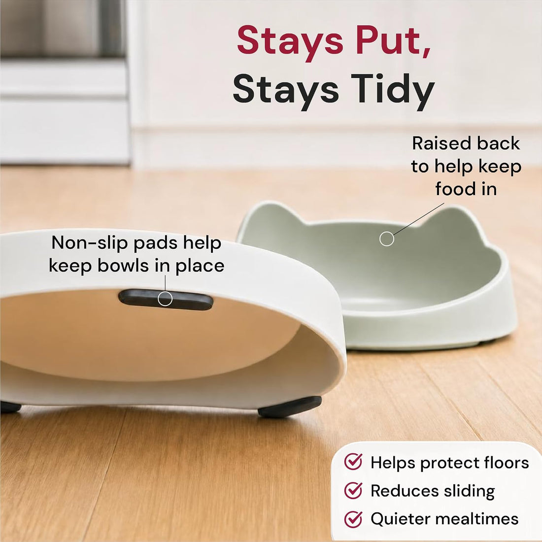 7 Ruby Road Anti Whisker Fatigue Cat Bowls Set of 2