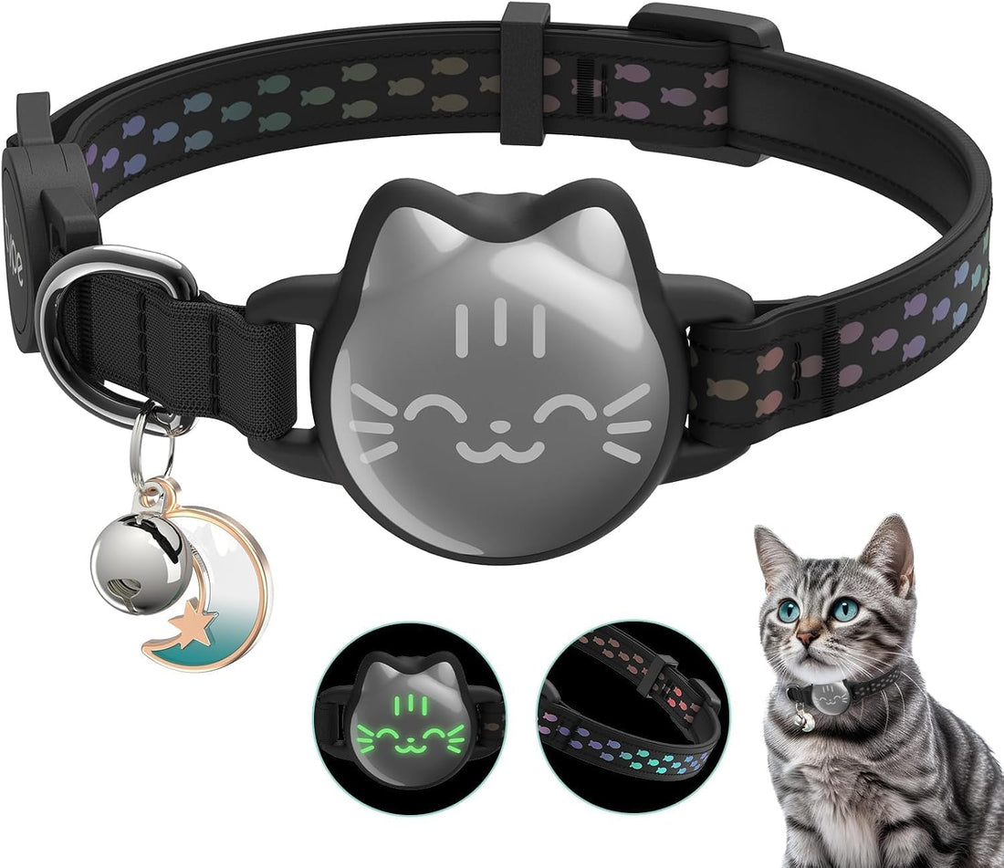 AirTag Cat Collar, Reflective Breakaway Collar