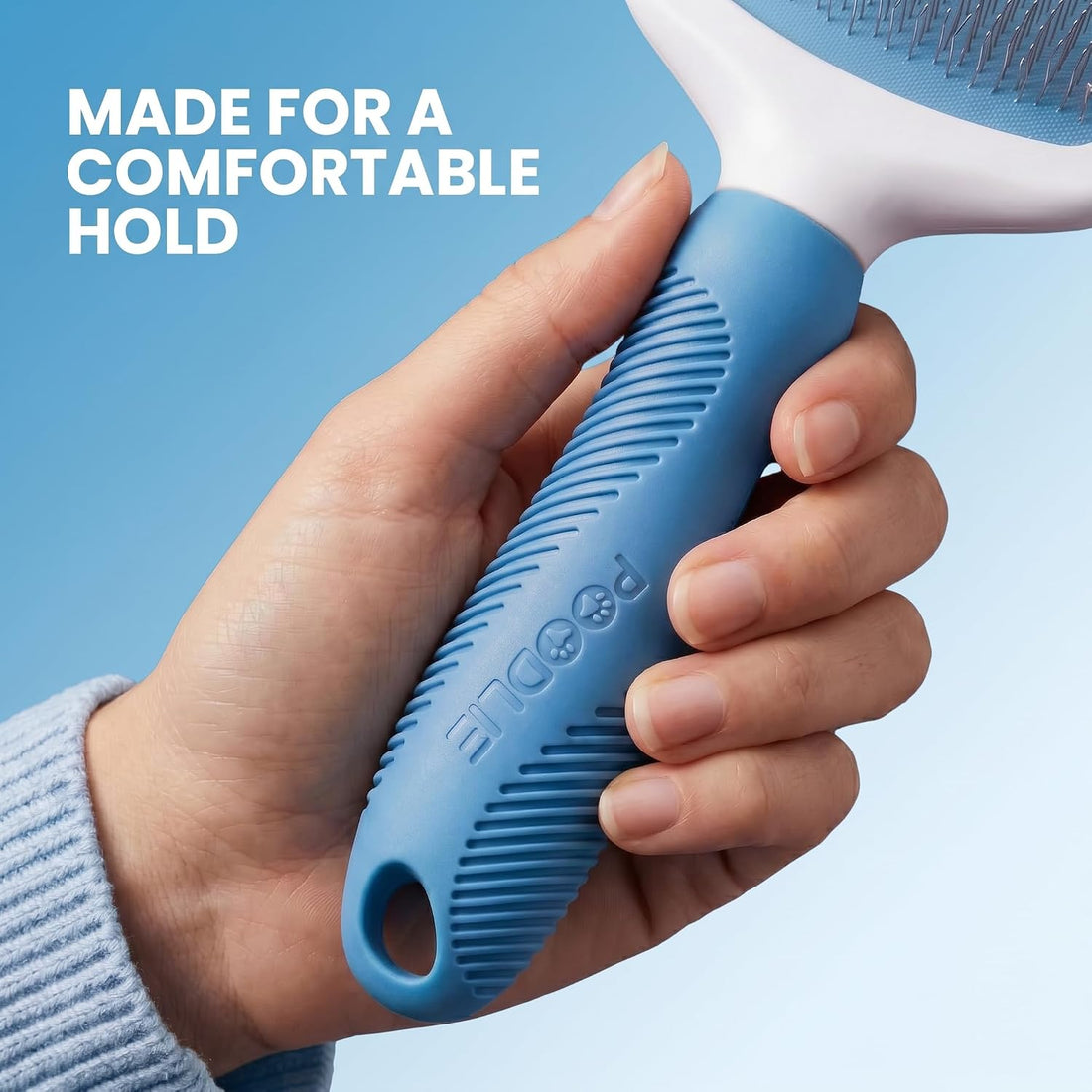 Poodle Pet Slicker Brush - For Dogs, Cats, and Rabbits