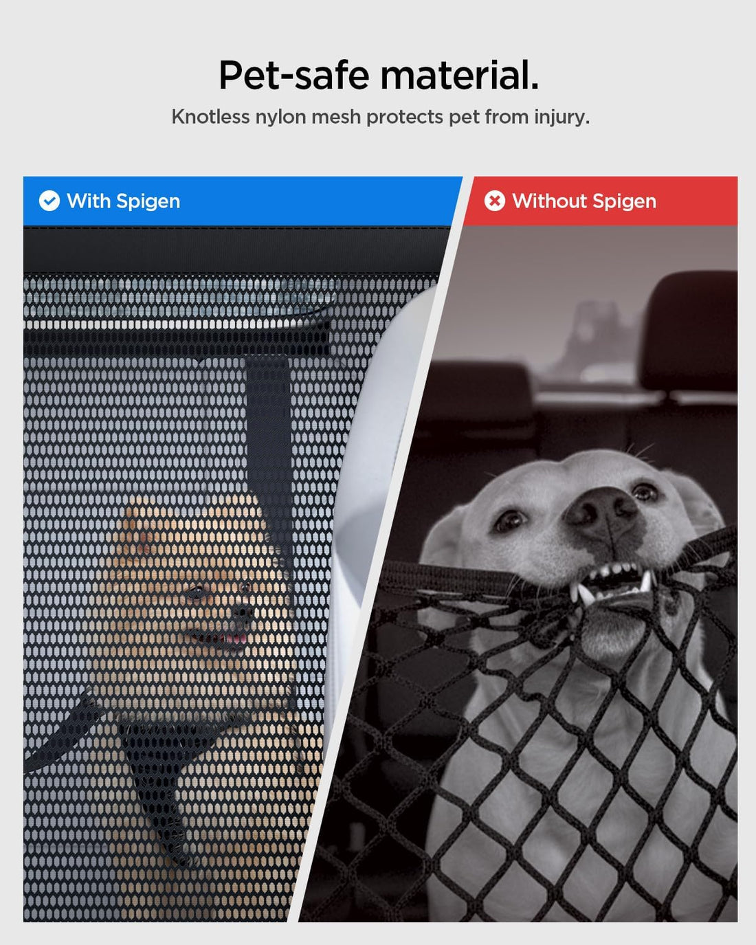 Spigen Micro Nylon Mesh Dog Barrier Secure Small & Medium Pet Divider