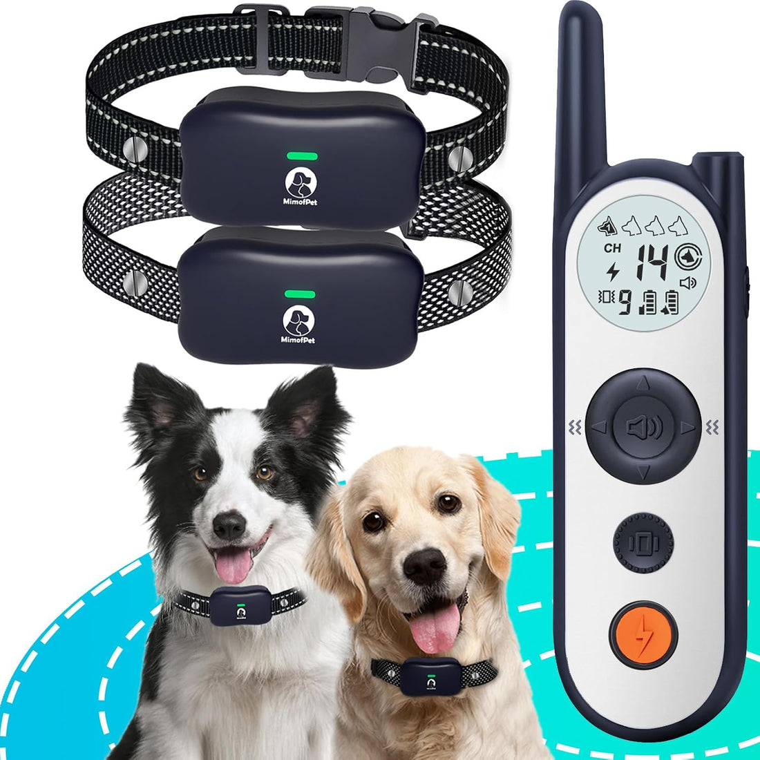 MIMOFPET Wireless Dog Fence for 2 Dogs