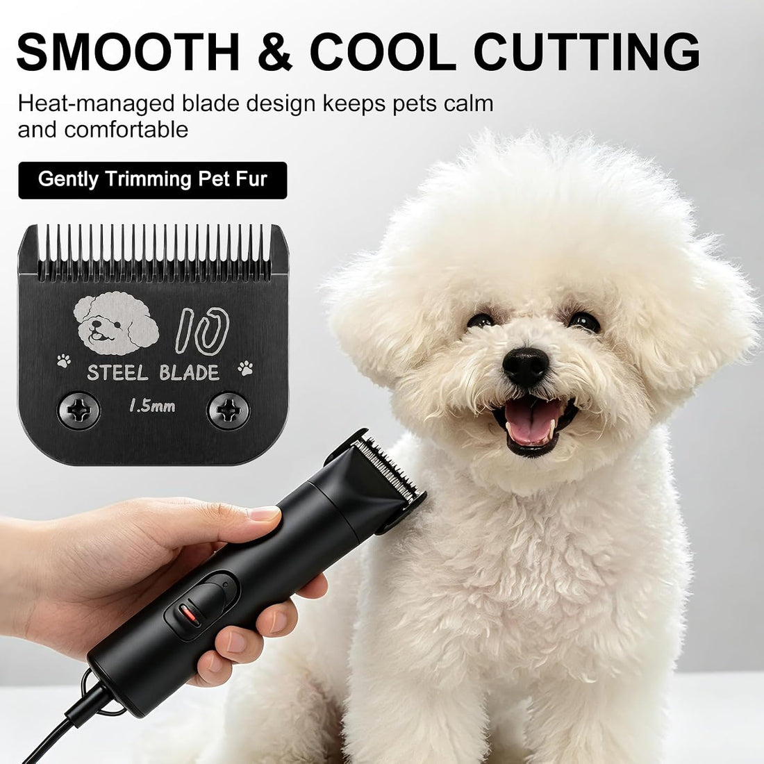 Size 10 Blades Compatible with Andis Oster A5 Wahl KM10, Black, 3-Pack