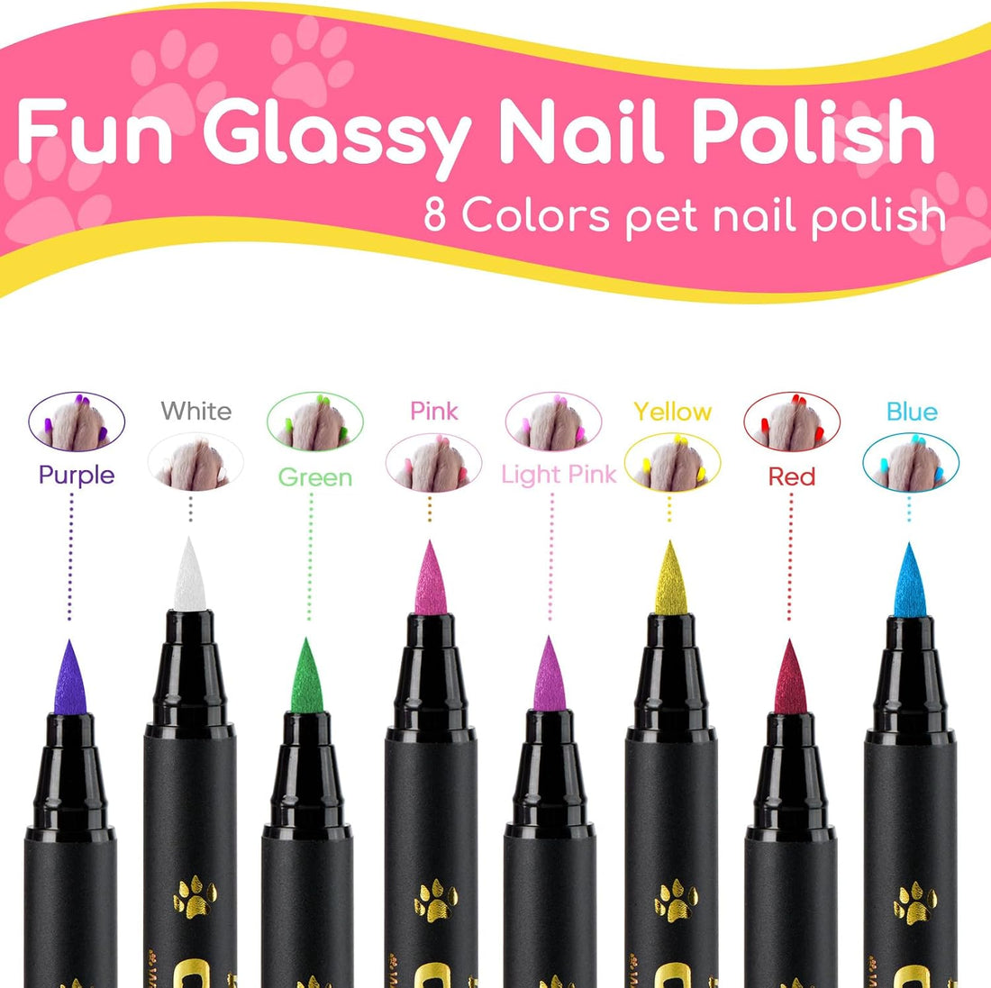 OLINGYOU Dog Nail Polish Pen Set, Quick Dry