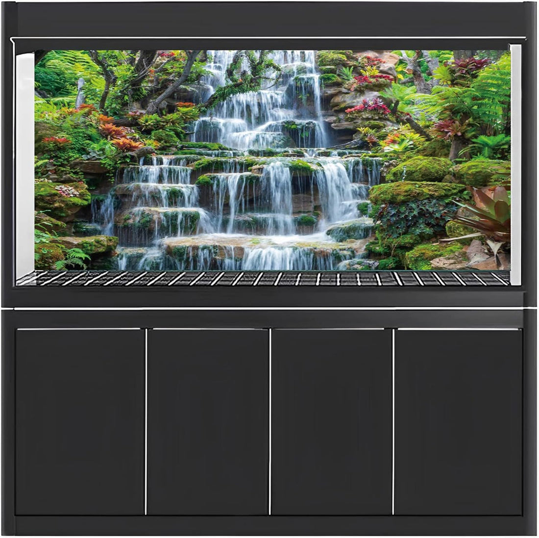 48x24 inches Waterfall Aquarium Backdrop Plants Reptile Habitat