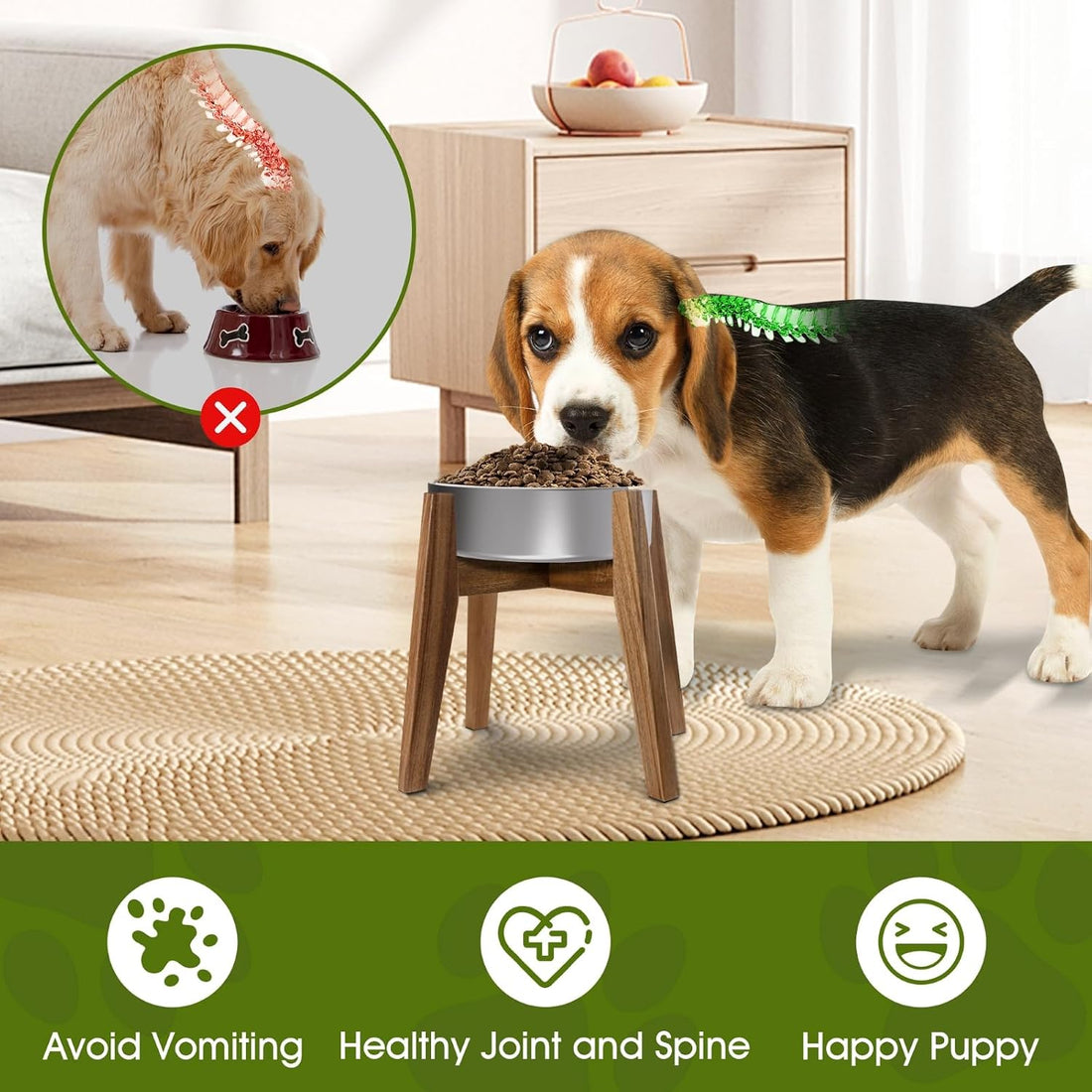 Elevated Dog Bowl Stand for Medium & Large Dogs