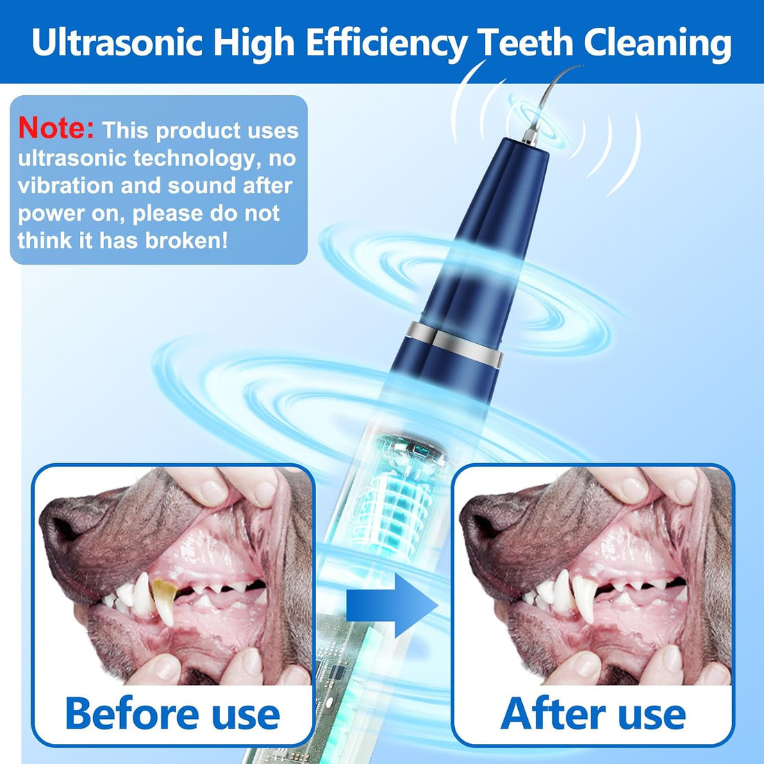 Ni-SHEN Dog Plaque Remover for Teeth,Pet Ultrasonic Tooth