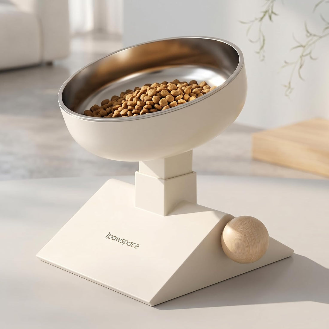 Adjustable Elevated Cat Bowl, 304 Stainless Steel Bowl, 18oz