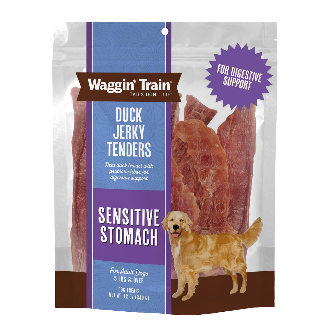 Waggin' Train Duck Jerky Dog Treats for Dogs with Sensitive Stomachs