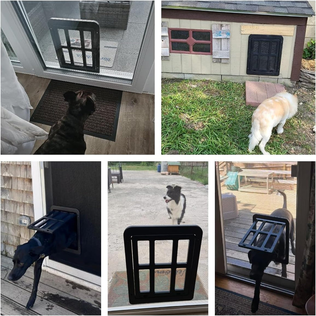 Billionchains Dog Door for Screen Door with Magnetic Auto-Close