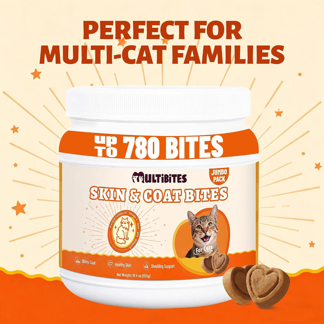 MUITIBITES 19.04 oz Skin & Coat Supplement for Cats