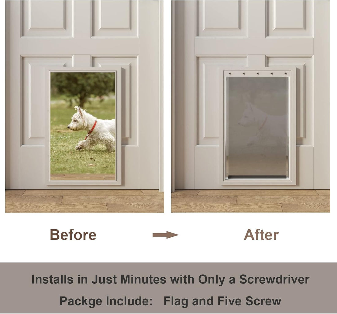 MIAOTONG Large Dog Door Replacement Flaps with Screws