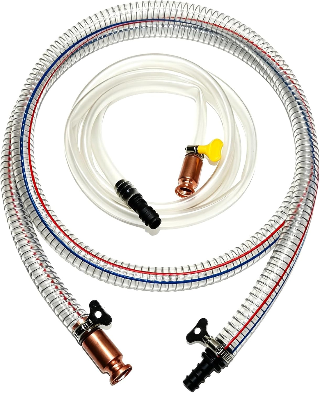 2Pack 6.56FT Shaker Siphon Hose,1/2"&3/4" Gas Siphon Pump for Fuel