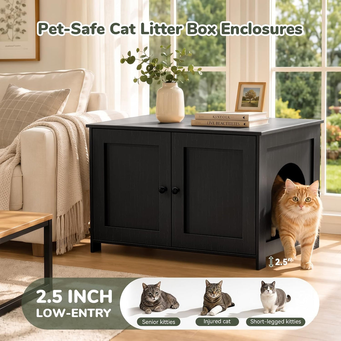Hidden Cat Litter Box Enclosure Furniture