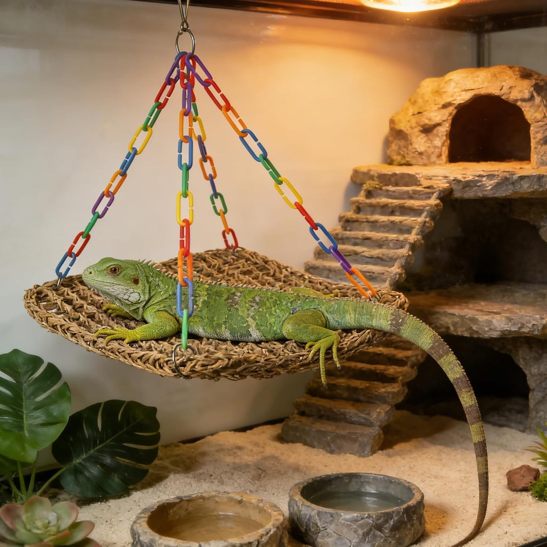 Natural Seagrass Bird Hammock for Cage, Parrot Climbing Hammock