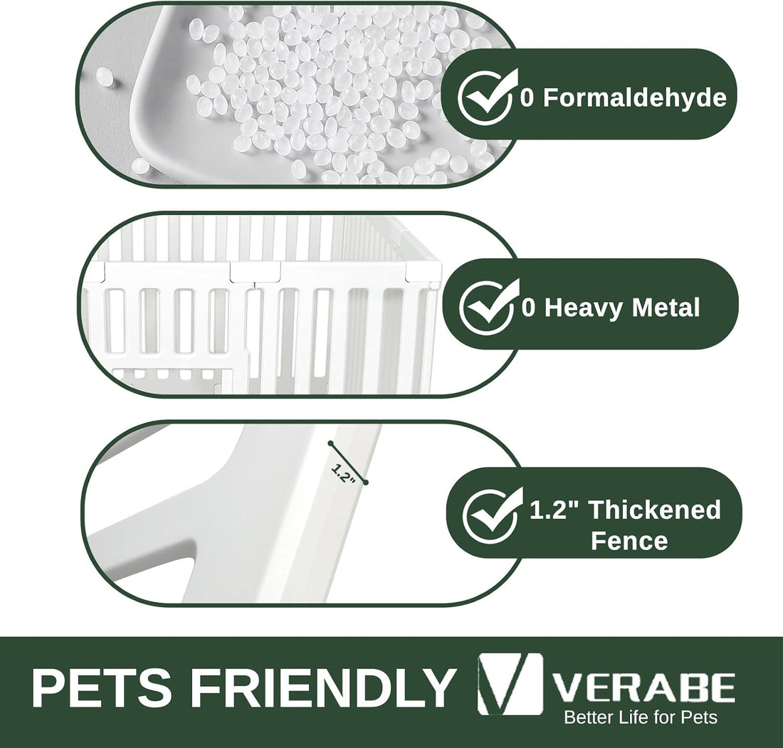 Dog Playpen with Locking Door, 25.6" H, 12-Panels