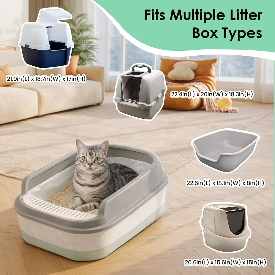 FortiCrest Thickened Cat Litter Box Liner Bag