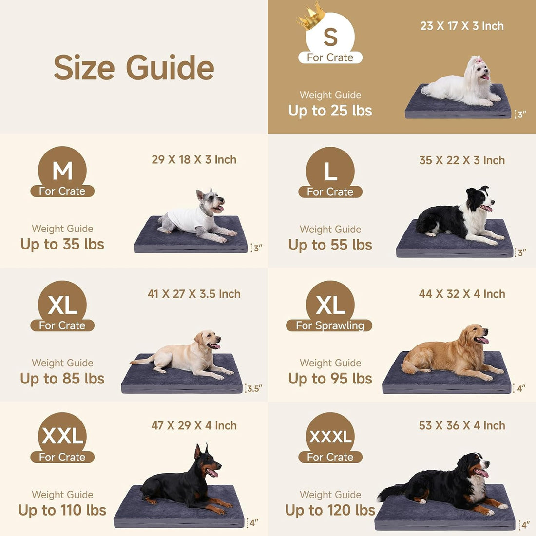 Waterproof Dog Crate Bed Pad