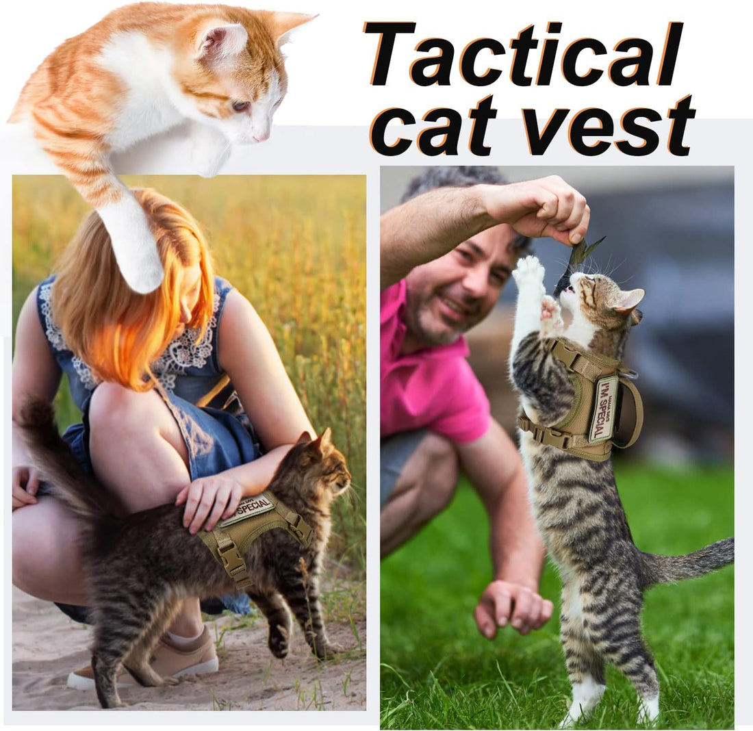 Tactical Cat Harness for Walking Escape Proof