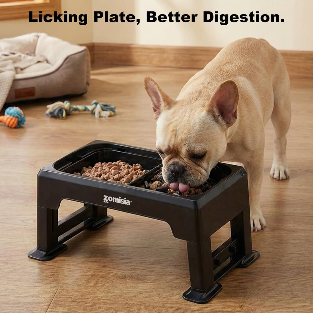 ZOMISIA 3-in-1 Elevated Dog Bowls