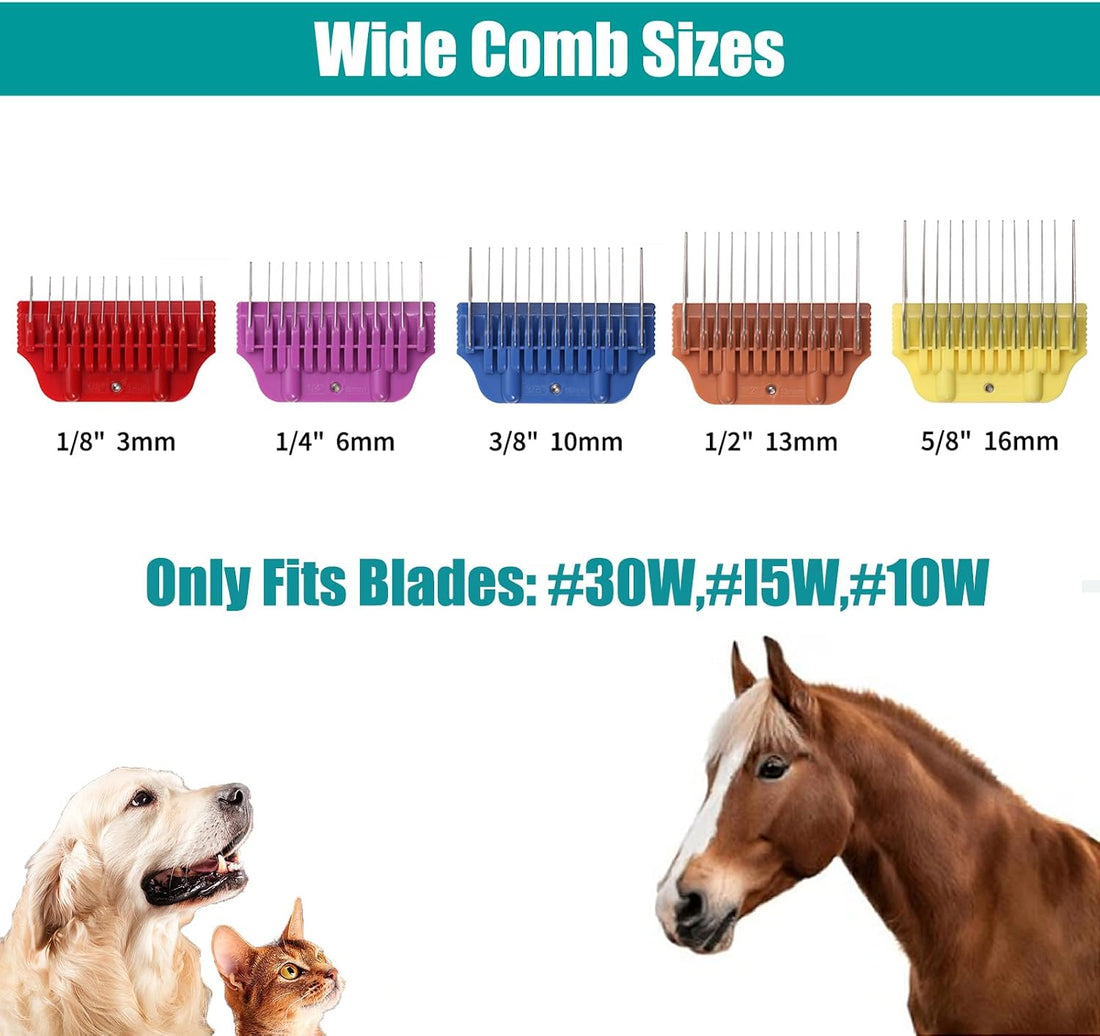 DODAER Dog Animal Stainless Steel Wide Clipper Attachment Guard Comb