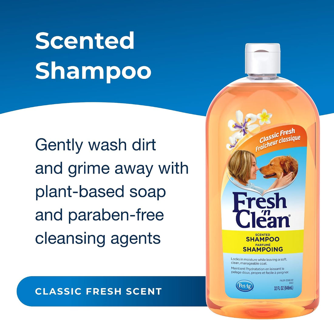 PetAg Fresh ’n Clean Scented Shampoo, Classic Fresh Scent - 32 oz