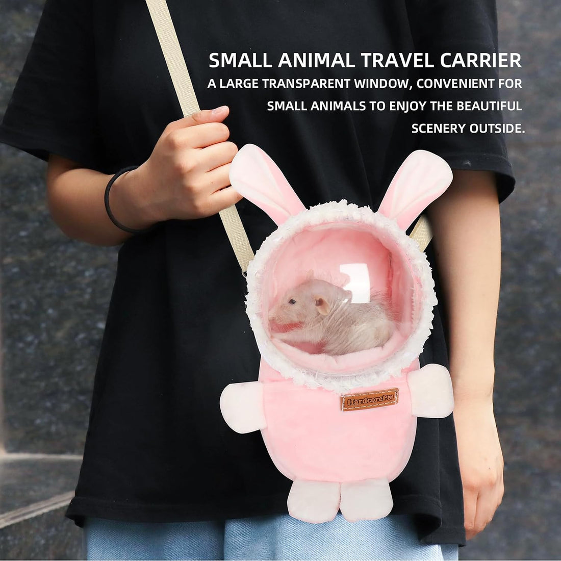 Hamster Carrier Rat Bag Cute Rabbit Shape Small Animal Sugar Glider