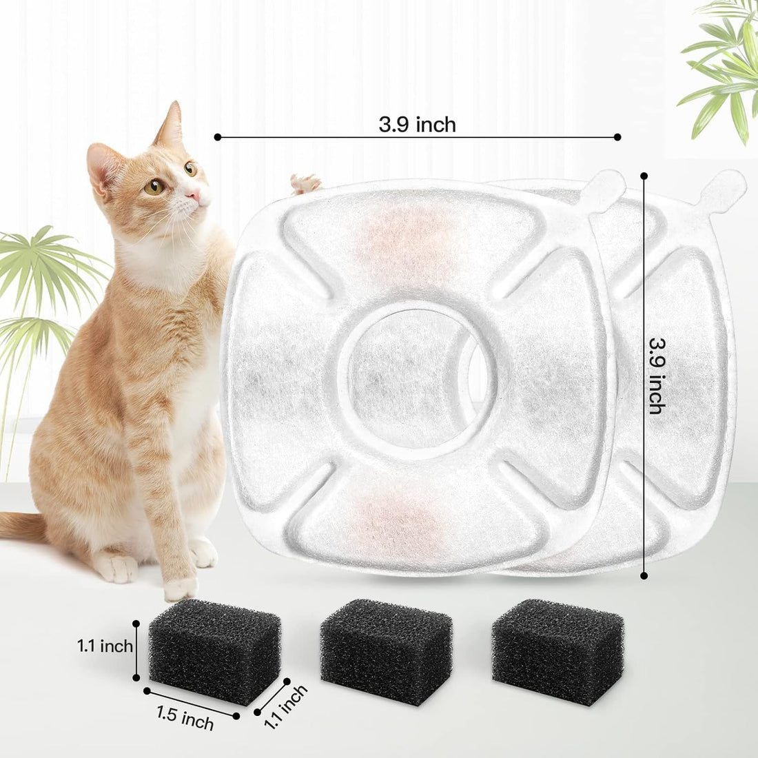 24 Pcs Cat Fountain Replacement Filters 12 Pack Cat Water Fountain