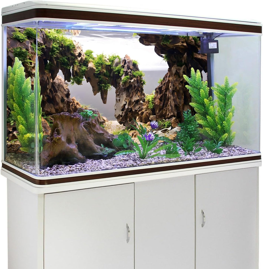 48x24 in Viewing Stone Aquarium Backdrop Riverbed Fish Tank Background