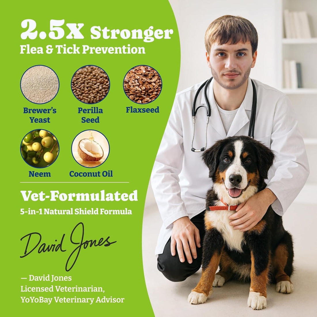 YoYoBay Flea & Tick Prevention for Dogs Chewables