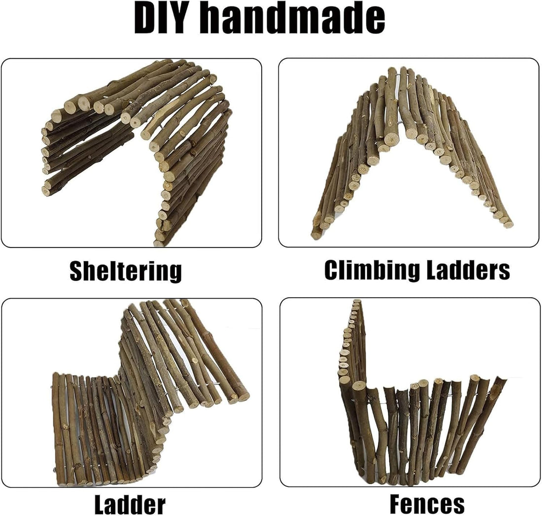 Hamiledyi Extra Large Tortoise Hide Reptile Hideout Wood Turtle Tunnel