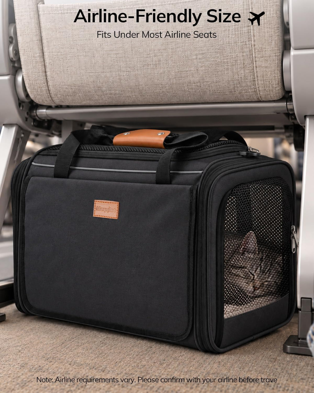 Morpilot Airline-Friendly Soft Cat Carrier, 18 x 11 x 11 in