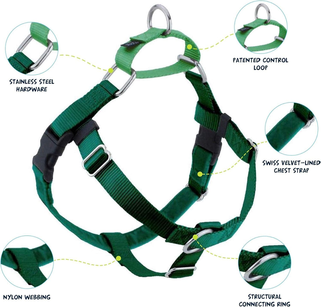 2 Hounds Design Freedom No Pull Dog Harness and Leash, 1" LG