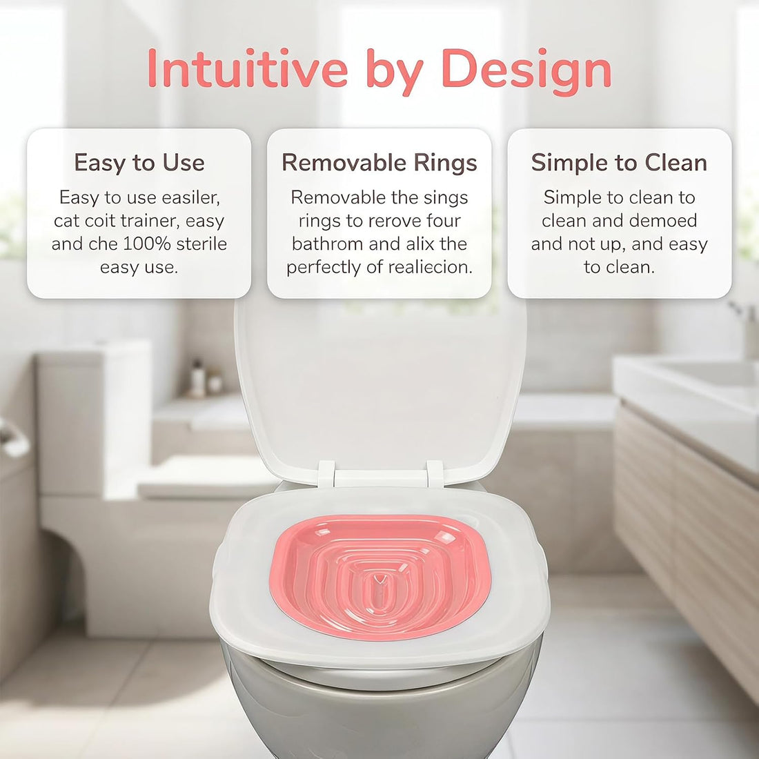 TROUVAILLE Cat Toilet Seat Training Kit