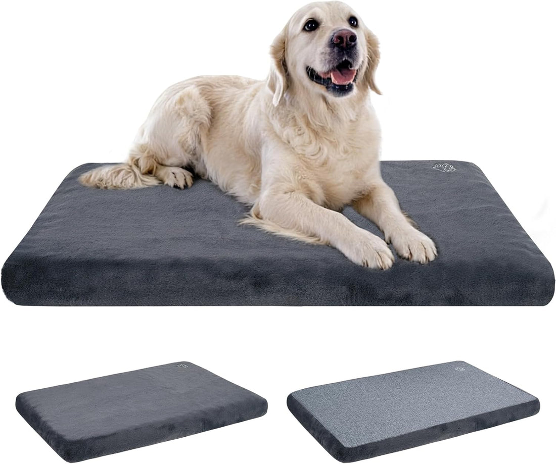 EMPSIGN Dog Bed Mat Crate Pad Mattress, Ultra Soft Pet Kennel, Grey