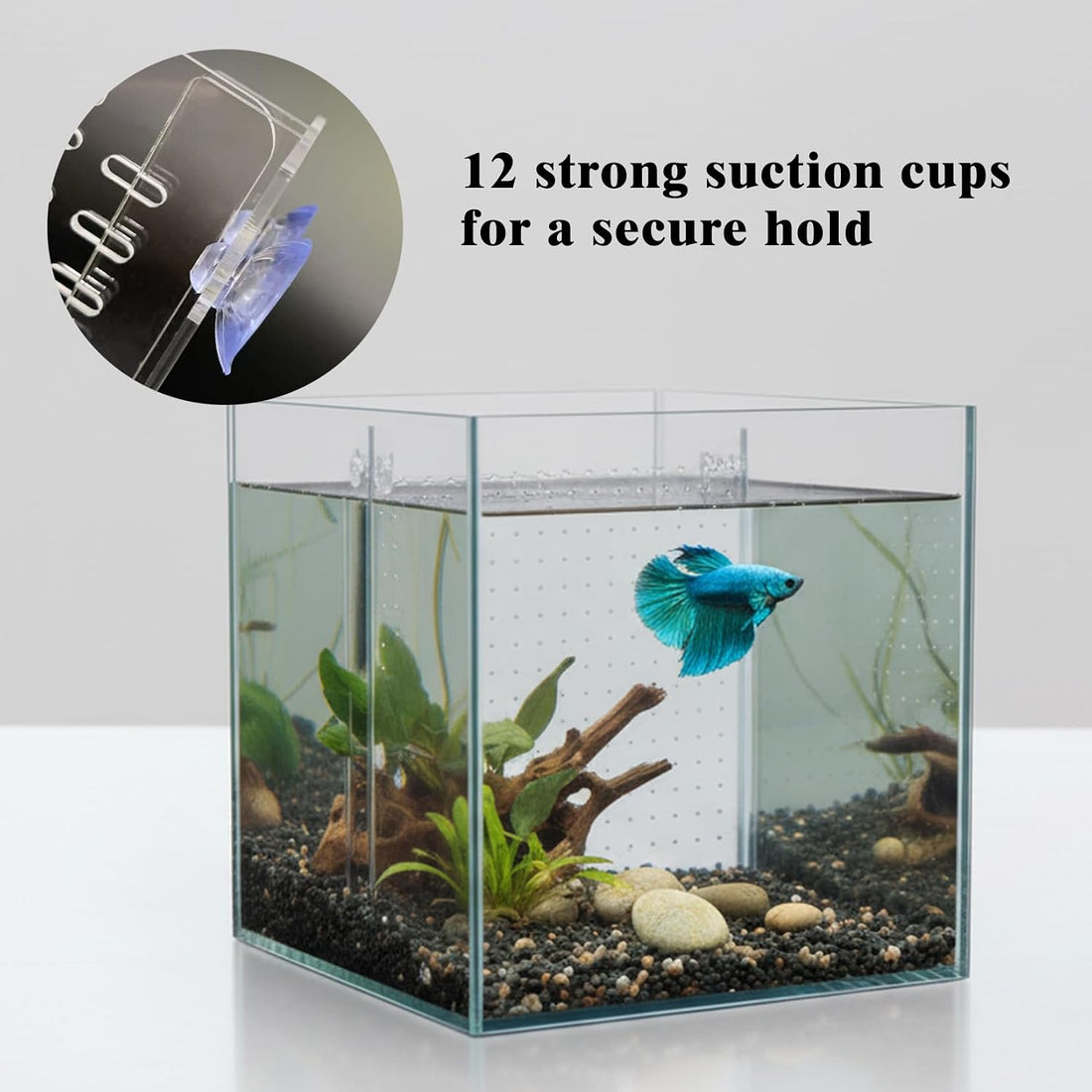 Aquarium Divider 75/125 G, Acrylic Fish Tank Separator with Suction
