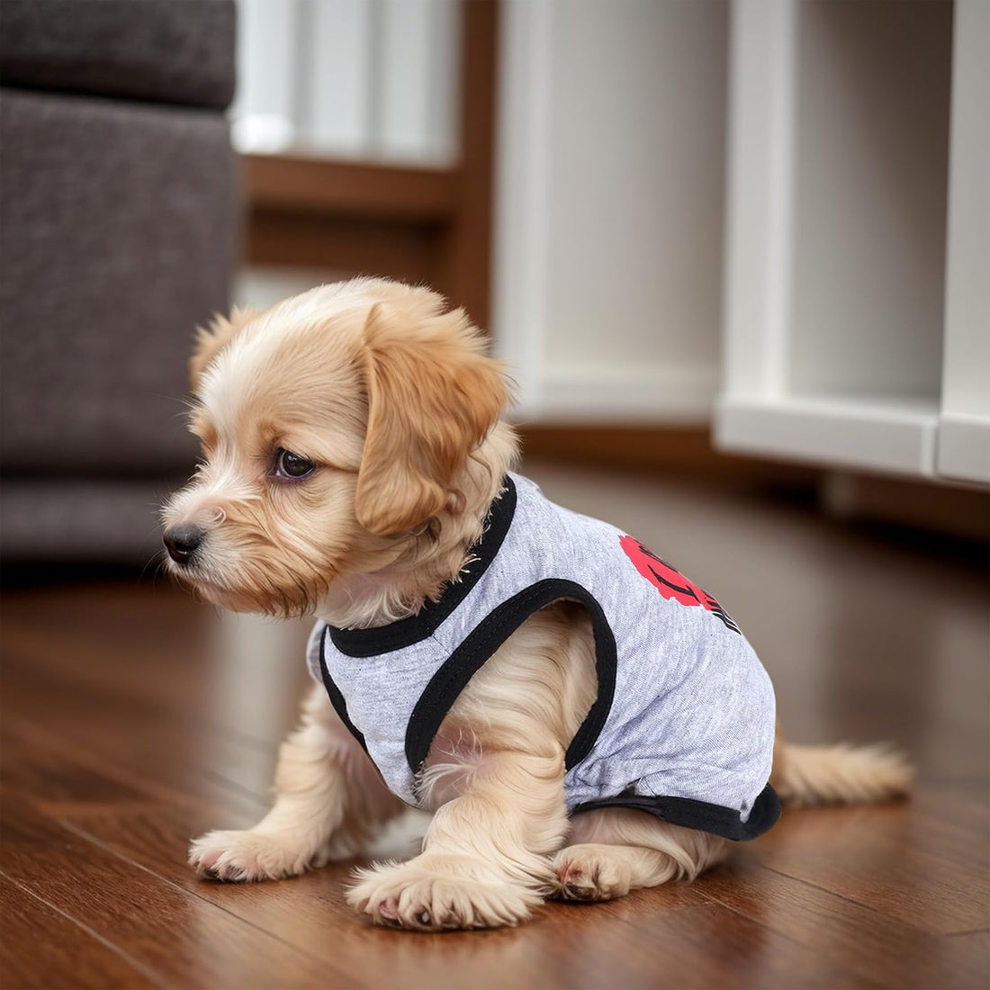4Pack Dog Shirts Summer Printed Puppy Clothes Sleeveless for Dogs