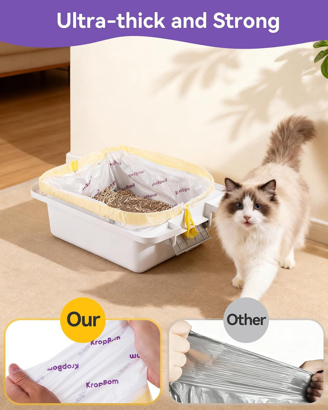 120 Count Cat Litter Box Bags Compatible with PetPivot AutoScooper